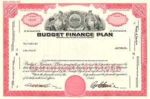 Budget Finance Plan - Stock Certificate
